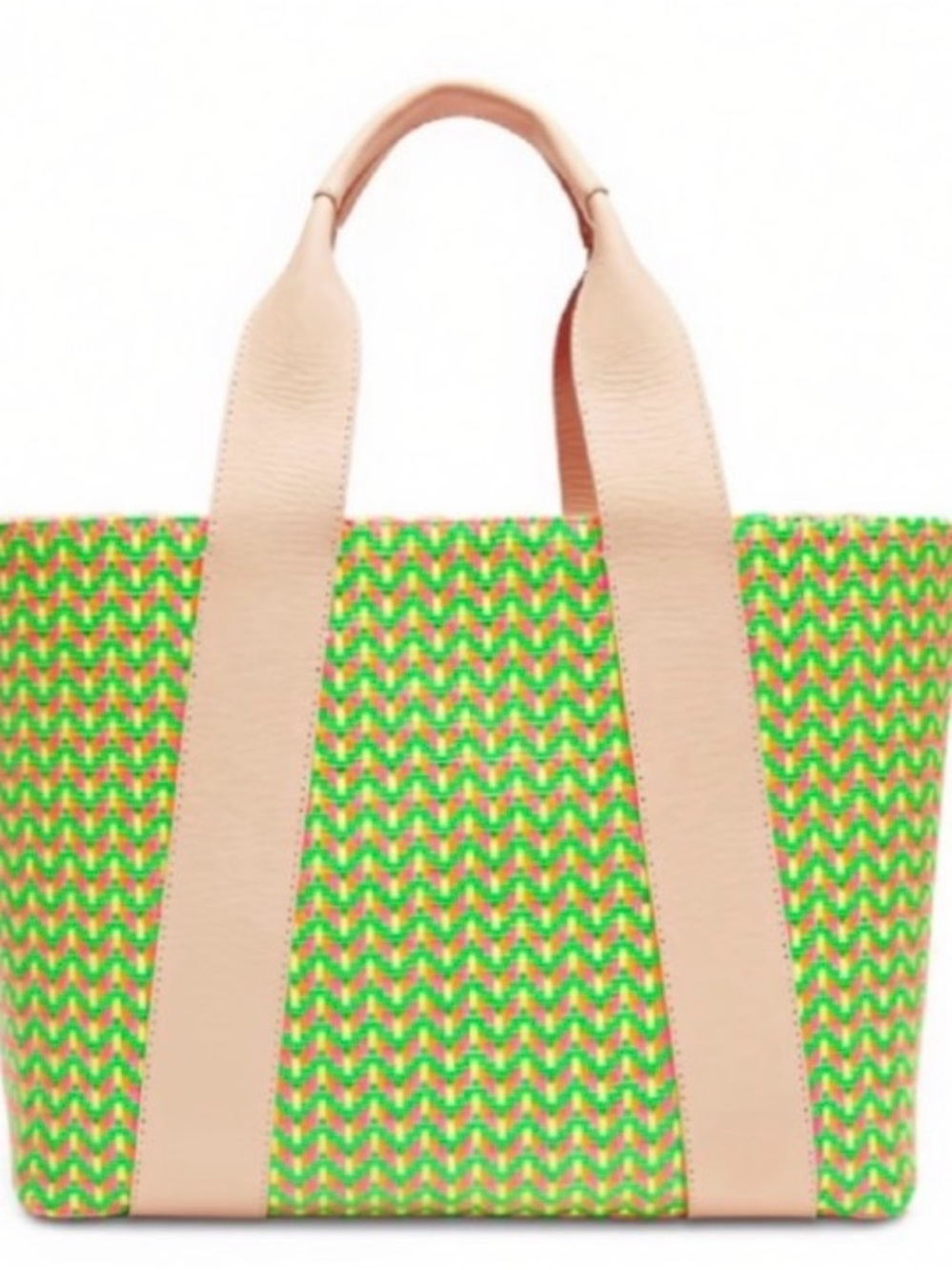 Consuela Sunny Carry-All Neon Woven Leather - Brand New with Tags
